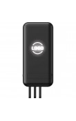 Siyah ışıklı logolu 10000 mAh wireless dahili kablolu promosyon powerbank